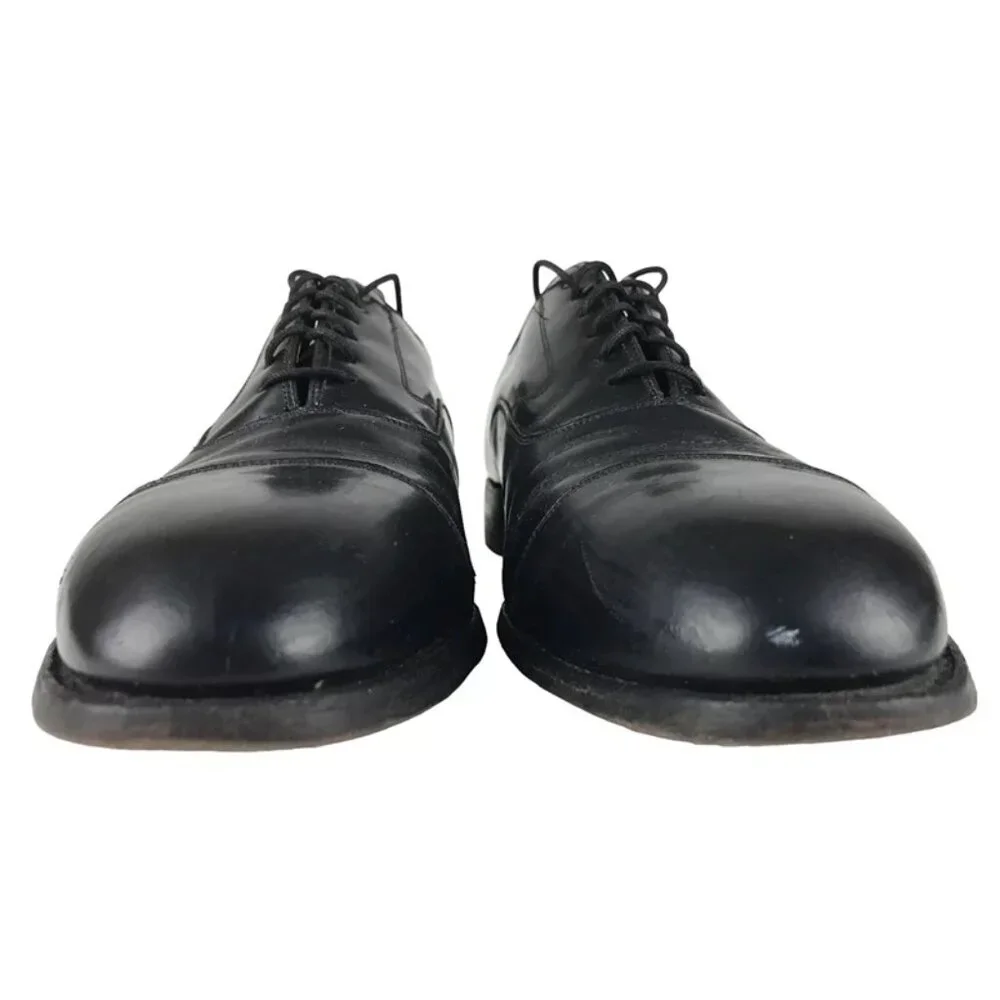 Johnston & Murphy Mens Black Flynch 56854 Cap‎ Toe Oxford Dress Shoes Size US 9